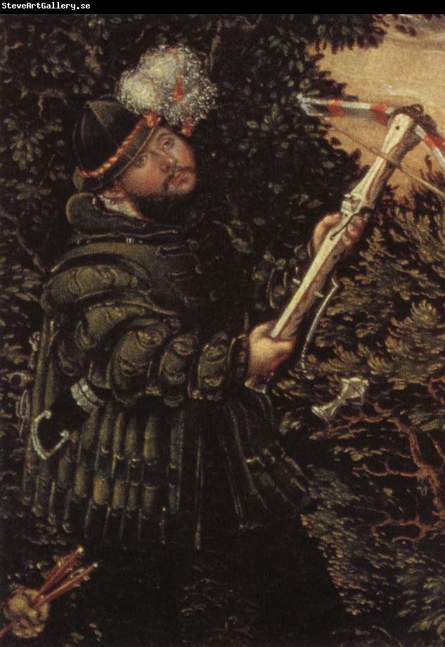 Lucas Cranach Details of The Stag Hunt